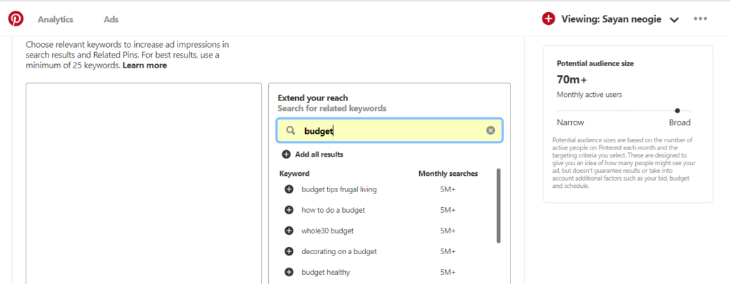 Keyword Planner – How To Find Keyword For Pinterest
